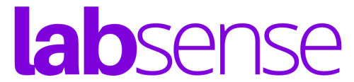 Logo LabSense, violet et transparent